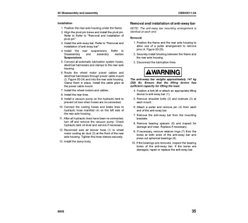 Komatsu 860E-1-KT (SN: A30001-30003) Electric Dump Trucks (USA) Workshop Manual (CEBM021403) Komatsu 860E-1-KT (SN: A30001-30003) Electric Dump Trucks (USA) Workshop Manual (CEBM021403)