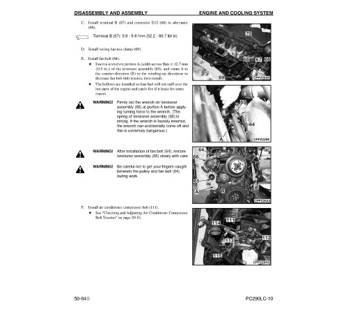 Komatsu PC290LC-10 (SN from A25001) Crawler Excavators with 6D107E-2 engines (USA) Workshop Manual (CEBM025103) Komatsu PC290LC-10 (SN from A25001) Crawler Excavators with 6D107E-2 engines (USA) Workshop Manual (CEBM025103)