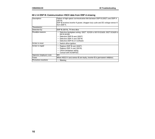 Komatsu 960E-2-K (SN from A50011) Electric Dump Trucks (USA) Workshop Manual (CEBM026301) Komatsu 960E-2-K (SN from A50011) Electric Dump Trucks (USA) Workshop Manual (CEBM026301)