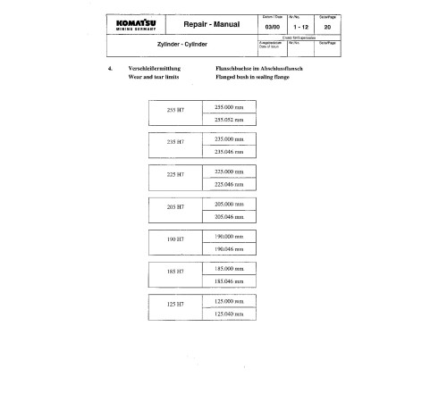 Komatsu (Demag) H95, H121, H135, H185, H185S, H241, H255S, H285, H285S, H455S, H485, H655 Hydraulic Shovels Repair Manual (DEMAG-RM) Komatsu (Demag) H95, H121, H135, H185, H185S, H241, H255S, H285, H285S, H455S, H485, H655 Hydraulic Shovels Repair Manual (DEMAG-RM)