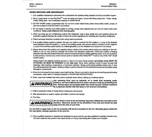 Komatsu Haulpack 830E (SN from AFE32-DK) Electric Dump Trucks With MTU Engine Operate and Maintenance manual (DG723) Komatsu Haulpack 830E (SN from AFE32-DK) Electric Dump Trucks With MTU Engine Operate and Maintenance manual (DG723)