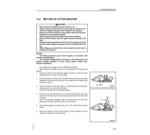 Komatsu PC450LC-6K (SN from 12144) Crawler Excavators (United Kingdom) Operate and Maintenance manual (EEAD008404) Komatsu PC450LC-6K (SN from 12144) Crawler Excavators (United Kingdom) Operate and Maintenance manual (EEAD008404)