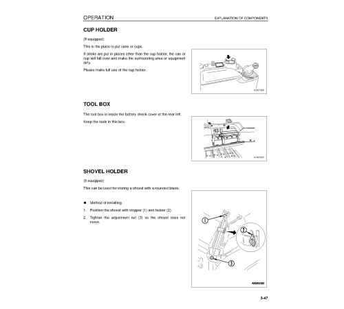 Komatsu D65EX-15-E0 and D65PX-15-E0 (SN from 69001) Crawler Dozers (Belgium) Operators Manual (EEAM024400) Komatsu D65EX-15-E0 and D65PX-15-E0 (SN from 69001) Crawler Dozers (Belgium) Operators Manual (EEAM024400)