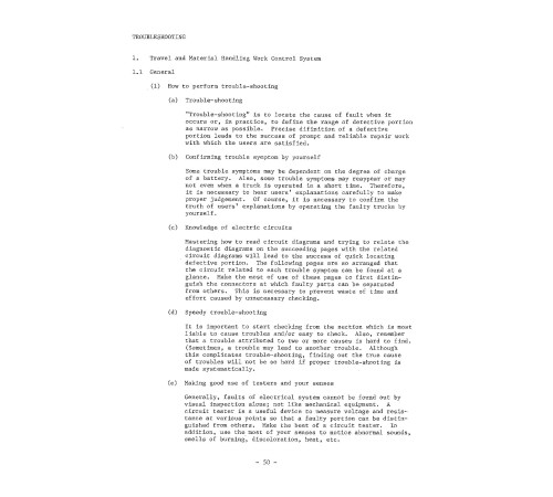 Komatsu FB30-1 Electric Forklift Trucks Electrical Electical Equipment shop Manual (FB30.1E-BE1) Komatsu FB30-1 Electric Forklift Trucks Electrical Electical Equipment shop Manual (FB30.1E-BE1)