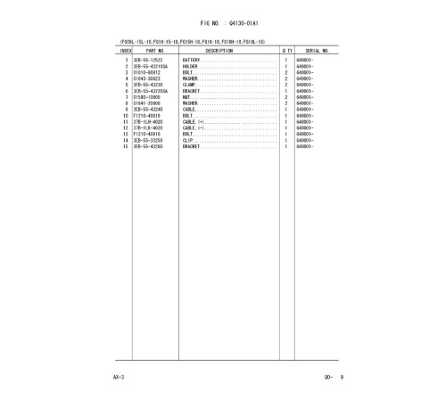 Komatsu FD10/10L/15/15L/18/18L-18 Diesel, FG09L/10/15/15H/15L/18/18H/18L-18 LPG Forklift Trucks Parts Catalog (FD10.18_PEA18E1-01) Komatsu FD10/10L/15/15L/18/18L-18 Diesel, FG09L/10/15/15H/15L/18/18H/18L-18 LPG Forklift Trucks Parts Catalog (FD10.18_PEA18E1-01)