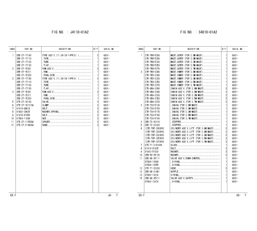 Komatsu FD100-7, FD115-7, FD135-7, FD150E-7, FD160E-7 (SN:6001-6999) Diesel Forklift Trucks set of Chassis Parts Catalogs (PEE07E1-02) Komatsu FD100-7, FD115-7, FD135-7, FD150E-7, FD160E-7 (SN:6001-6999) Diesel Forklift Trucks set of Chassis Parts Catalogs (PEE07E1-02)