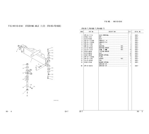 Komatsu FD100-7, FD115-7, FD135-7, FD150E-7, FD160E-7 (SN:6001-6999) Diesel Forklift Trucks set of Chassis Parts Catalogs (PEE07E1-02) Komatsu FD100-7, FD115-7, FD135-7, FD150E-7, FD160E-7 (SN:6001-6999) Diesel Forklift Trucks set of Chassis Parts Catalogs (PEE07E1-02)