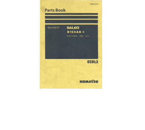 Komatsu D155AX-6 (SN from 80001) Crawler Dozers Parts Catalog (FEN00181-02)