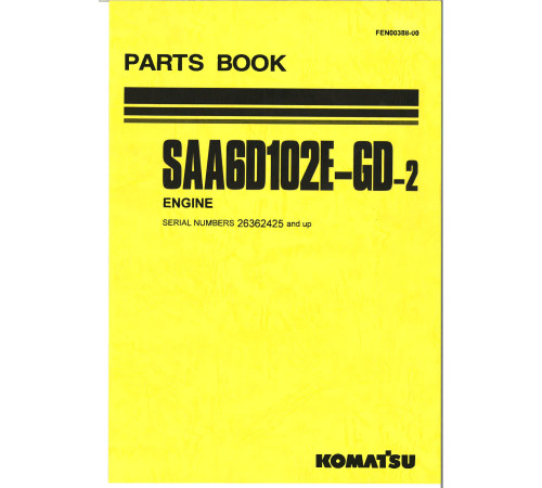 Komatsu SAA6D102E-GD-2 (SN from 26362425) Diesel Engines Parts Catalog (FEN00388-00)