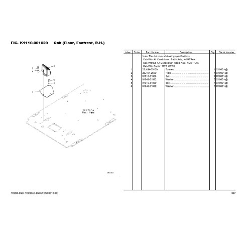 Komatsu PC200-8M0, PC200LC-8M0 (SN:C13286-) Crawler Excavators; SAA6D107E-1N Diesel Engines (Asia) Parts Catalog (FENC0012-03) Komatsu PC200-8M0, PC200LC-8M0 (SN:C13286-) Crawler Excavators; SAA6D107E-1N Diesel Engines (Asia) Parts Catalog (FENC0012-03)