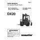 Komatsu DX20 Series FD50-8, FD60-8, FD70-8, FD80-8 Diesel; FG50-7, FG60-7, FG70-7 LPG Forklift Trucks Workshop Manual (SM141)
