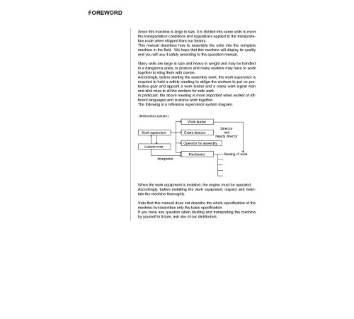 Komatsu PC600-8 and PC600LC-8 (SN from 30001) Crawler Excavators (Japan) Field Assembly Manual (GEN00043-04) Komatsu PC600-8 and PC600LC-8 (SN from 30001) Crawler Excavators (Japan) Field Assembly Manual (GEN00043-04)