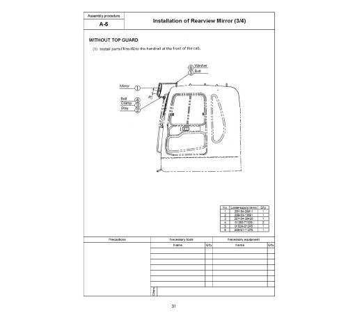 Komatsu PC600-8 and PC600LC-8 (SN from 30001) Crawler Excavators (Japan) Field Assembly Manual (GEN00043-04) Komatsu PC600-8 and PC600LC-8 (SN from 30001) Crawler Excavators (Japan) Field Assembly Manual (GEN00043-04)