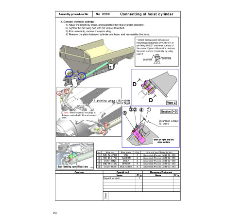 Komatsu HM300-3 (SN from 03001) Articulated Dump Trucks (Japan) Field Assembly Manual (GEN00111-03) Komatsu HM300-3 (SN from 03001) Articulated Dump Trucks (Japan) Field Assembly Manual (GEN00111-03)