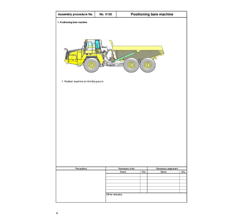 Komatsu HM400-3 (SN from 03001) Articulated Dump Trucks (Japan) Field Assembly Manual (GEN00112-03) Komatsu HM400-3 (SN from 03001) Articulated Dump Trucks (Japan) Field Assembly Manual (GEN00112-03)
