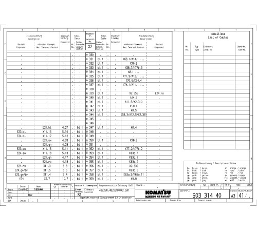 Komatsu (Demag) H185S (SN: 6108) Hydraulic Shovels (Germany) Wiring Diagram (H185S06108W) Komatsu (Demag) H185S (SN: 6108) Hydraulic Shovels (Germany) Wiring Diagram (H185S06108W)