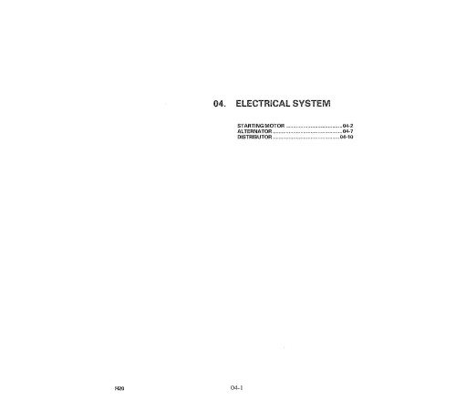 Komatsu (Nissan) H20 Gas Engines (app.for FG15..18H(D), FG10..18-15;FG20/25/30(D,N,S)-11 Forklift Trucks) Shop Manual (H20(ZA_ZB)-BE2)