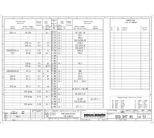 Komatsu (Demag) H285S (SN: 78135) Hydraulic Shovels (Germany) Wiring Diagram (H285S78135SM) Komatsu (Demag) H285S (SN: 78135) Hydraulic Shovels (Germany) Wiring Diagram (H285S78135SM)
