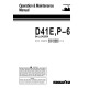 Komatsu D41E-6 (SN from B30001) and D41P-6 (SN from B30001) Crawler Dozers (Brazilia) Operate and Maintenance manual (KEAD003400)