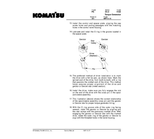 Komatsu MPF15-1A Order Pickers Service Manual (MPF15-1A_SM034A) Komatsu MPF15-1A Order Pickers Service Manual (MPF15-1A_SM034A)
