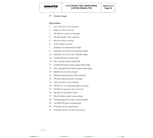 Komatsu PC3000-1 (SN: 6225) Crawler Excavators (Germany) Operate and Maintenance manual (OMPC30006225D) Komatsu PC3000-1 (SN: 6225) Crawler Excavators (Germany) Operate and Maintenance manual (OMPC30006225D)