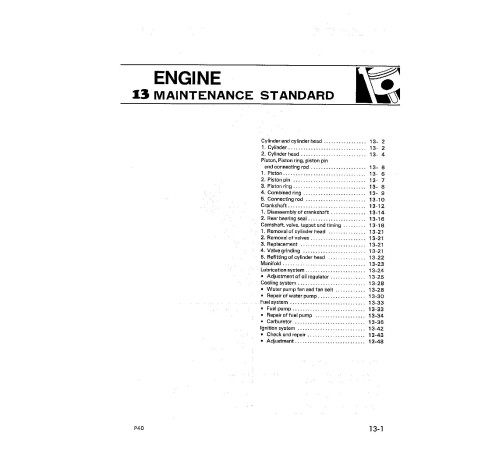 Komatsu (Nissan) P40 Gasoline Engines (app.for FG33S/35(S,Z)/40(S,Z)/45(S)/50/60/70E-4 Forklift Trucks) Workshop Manual (P40-BE1) Komatsu (Nissan) P40 Gasoline Engines (app.for FG33S/35(S,Z)/40(S,Z)/45(S)/50/60/70E-4 Forklift Trucks) Workshop Manual (P40-BE1)