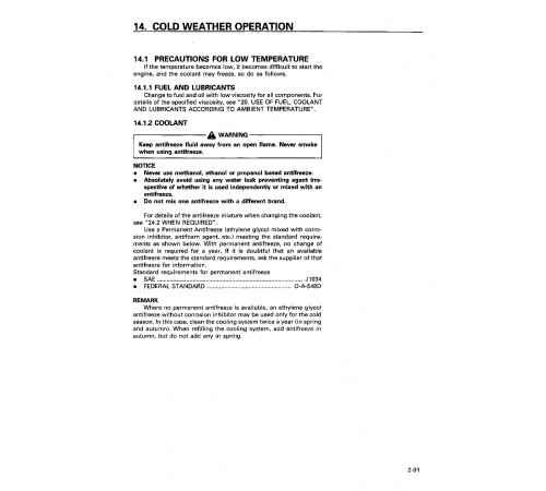 Komatsu WA800-2 (SN from 10710) 4WD Wheeled Loaders (Japan) Operate and Maintenance manual (SEAD004001) Komatsu WA800-2 (SN from 10710) 4WD Wheeled Loaders (Japan) Operate and Maintenance manual (SEAD004001)
