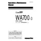 Komatsu WA700-3 (SN: 50010-51000) 4WD Wheeled Loaders (Japan) Operate and Maintenance manual (SEAD018501)
