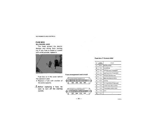 Komatsu WA350-1, WA450-1 and WA450-1-L 4WD Wheeled Loaders (Japan) Operate and Maintenance manual (SEAD04230103) Komatsu WA350-1, WA450-1 and WA450-1-L 4WD Wheeled Loaders (Japan) Operate and Maintenance manual (SEAD04230103)