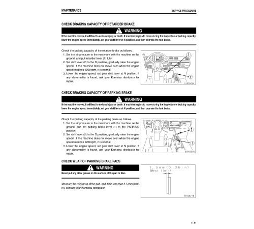 Komatsu HD325-6 (SN: 06188-06369), HD405-6 (SN: 02087-02177) Rigid Dump Trucks (Japan) Operate and Maintenance manual (SEAM000819T) Komatsu HD325-6 (SN: 06188-06369), HD405-6 (SN: 02087-02177) Rigid Dump Trucks (Japan) Operate and Maintenance manual (SEAM000819T)