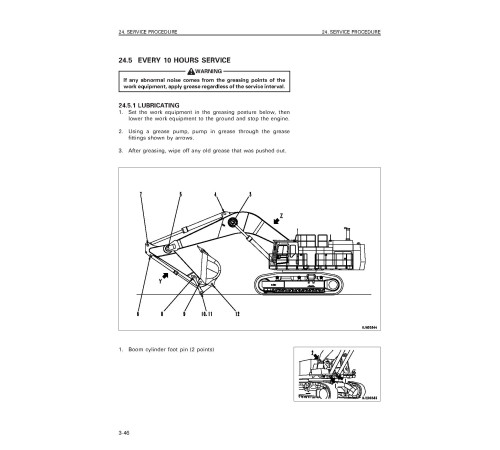 Komatsu PC1100-6, PC1100LC-6, PC1100SP-6 (SN: 10001-10114) Crawler Excavators (Japan) Operate and Maintenance manual (SEAM018300) Komatsu PC1100-6, PC1100LC-6, PC1100SP-6 (SN: 10001-10114) Crawler Excavators (Japan) Operate and Maintenance manual (SEAM018300)