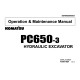 Komatsu PC650-3 (SN: 10501-10660) Crawler Excavators (Japan) Operate and Maintenance manual (SEAM02090303)