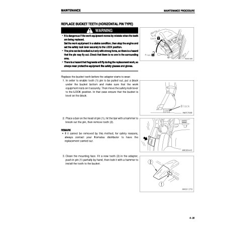 Komatsu PC128US-2 (SN:07731-08268), PC138USLC-2 (SN:01001-01046) Crawler Excavators Operate and Maintenance manual (SEAM035407T) Komatsu PC128US-2 (SN:07731-08268), PC138USLC-2 (SN:01001-01046) Crawler Excavators Operate and Maintenance manual (SEAM035407T)