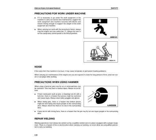 Komatsu CD60R-1 (SN: 01801-02011) Tracked Dump Trucks (Japan) Operate and Maintenance manual (SEAM035602T) Komatsu CD60R-1 (SN: 01801-02011) Tracked Dump Trucks (Japan) Operate and Maintenance manual (SEAM035602T)