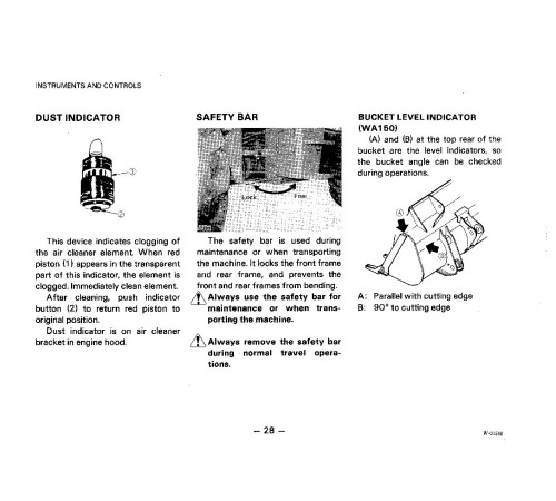 Komatsu WA100-1 and WA150-1 4WD Wheeled Loaders (Japan) Operate and Maintenance manual (SEAM04160101) Komatsu WA100-1 and WA150-1 4WD Wheeled Loaders (Japan) Operate and Maintenance manual (SEAM04160101)