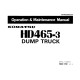 Komatsu HD465-3 (SN from 02190) Rigid Dump Trucks (Japan) Operate and Maintenance manual (SEAM0569S303)