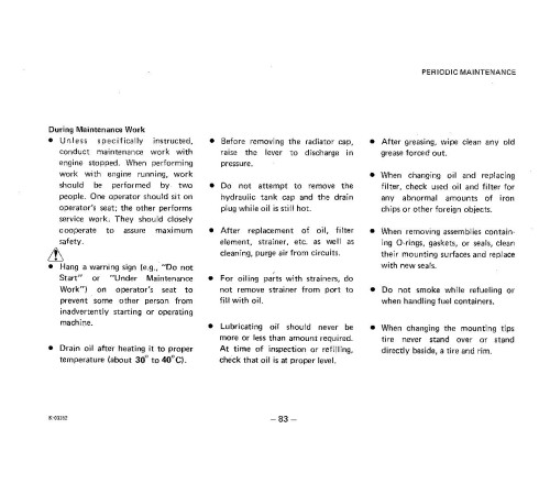 Komatsu GD605A-1 (SN from 50002) and GD655A-1 (SN from 60001) Motor Graders (Japan) Operate and Maintenance manual (SEAM23DA03) Komatsu GD605A-1 (SN from 50002) and GD655A-1 (SN from 60001) Motor Graders (Japan) Operate and Maintenance manual (SEAM23DA03)