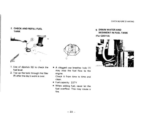 Komatsu GD511A-1, GD521A-1 and GD523A-1 Motor Graders (Japan) Operate and Maintenance manual (SEAMG5110103) Komatsu GD511A-1, GD521A-1 and GD523A-1 Motor Graders (Japan) Operate and Maintenance manual (SEAMG5110103)