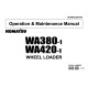 Komatsu WA380-1 and WA420-1 4WD Wheeled Loaders (Japan) Operate and Maintenance manual (SEAMU4230104)