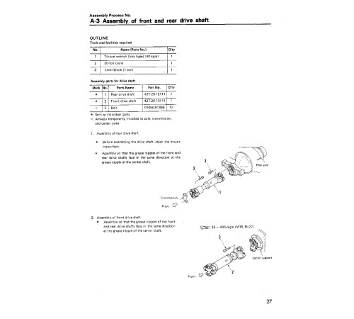 Komatsu WA800-2 (SN from 10540) 4WD Wheeled Loaders (Japan) Field Assembly Manual (SEAWD04280202) Komatsu WA800-2 (SN from 10540) 4WD Wheeled Loaders (Japan) Field Assembly Manual (SEAWD04280202)