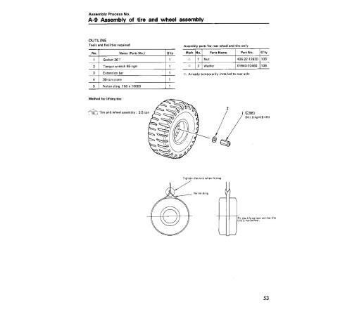 Komatsu WA800-2 (SN from 10540) 4WD Wheeled Loaders (Japan) Field Assembly Manual (SEAWD04280202) Komatsu WA800-2 (SN from 10540) 4WD Wheeled Loaders (Japan) Field Assembly Manual (SEAWD04280202)