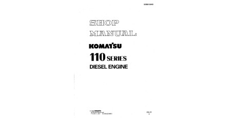 S6D110-1 and SA6D110-1 Diesel Engines (Japan) Workshop Manual (SEBD6138A05)