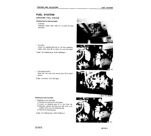 Komatsu 4D130-1 Diesel Engines Workshop Manual (SEBE6114Z00)