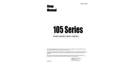 4D105-3, 6D105-1, S4D105-3 and S6D105-1 Diesel Engines (Japan) Workshop Manual (SEBE6130A04)