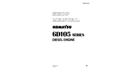 6D105-1 and S6D105-1 Diesel Engines (Japan) Workshop Manual (SEBE61360109)