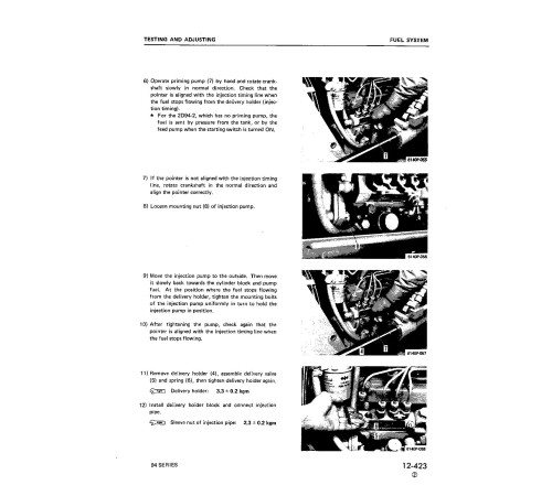 Komatsu 2D94-2, 3D94-2, 4D94-2 and 4D94-3 Diesel Engines (Japan) Workshop Manual (SEBE6142A03) Komatsu 2D94-2, 3D94-2, 4D94-2 and 4D94-3 Diesel Engines (Japan) Workshop Manual (SEBE6142A03)
