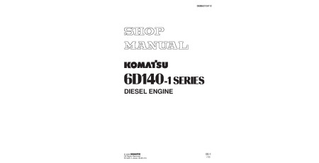 S6D140-1 and SA6D140-1 Diesel Engines (Japan) Workshop Manual (SEBE62120112)