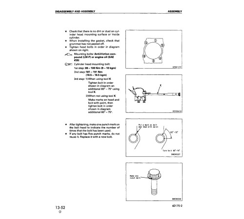 Komatsu S6D170-2, SA6D170-2 and SAA6D170-2 Diesel Engines (Japan) Workshop Manual (SEBM008107) Komatsu S6D170-2, SA6D170-2 and SAA6D170-2 Diesel Engines (Japan) Workshop Manual (SEBM008107)