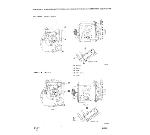Komatsu D31Q-16 (SN from 25001) and D31S-16 (SN from 25001) Crawler Dozers (Japan) Workshop Manual (SEBM0113B01) Komatsu D31Q-16 (SN from 25001) and D31S-16 (SN from 25001) Crawler Dozers (Japan) Workshop Manual (SEBM0113B01)