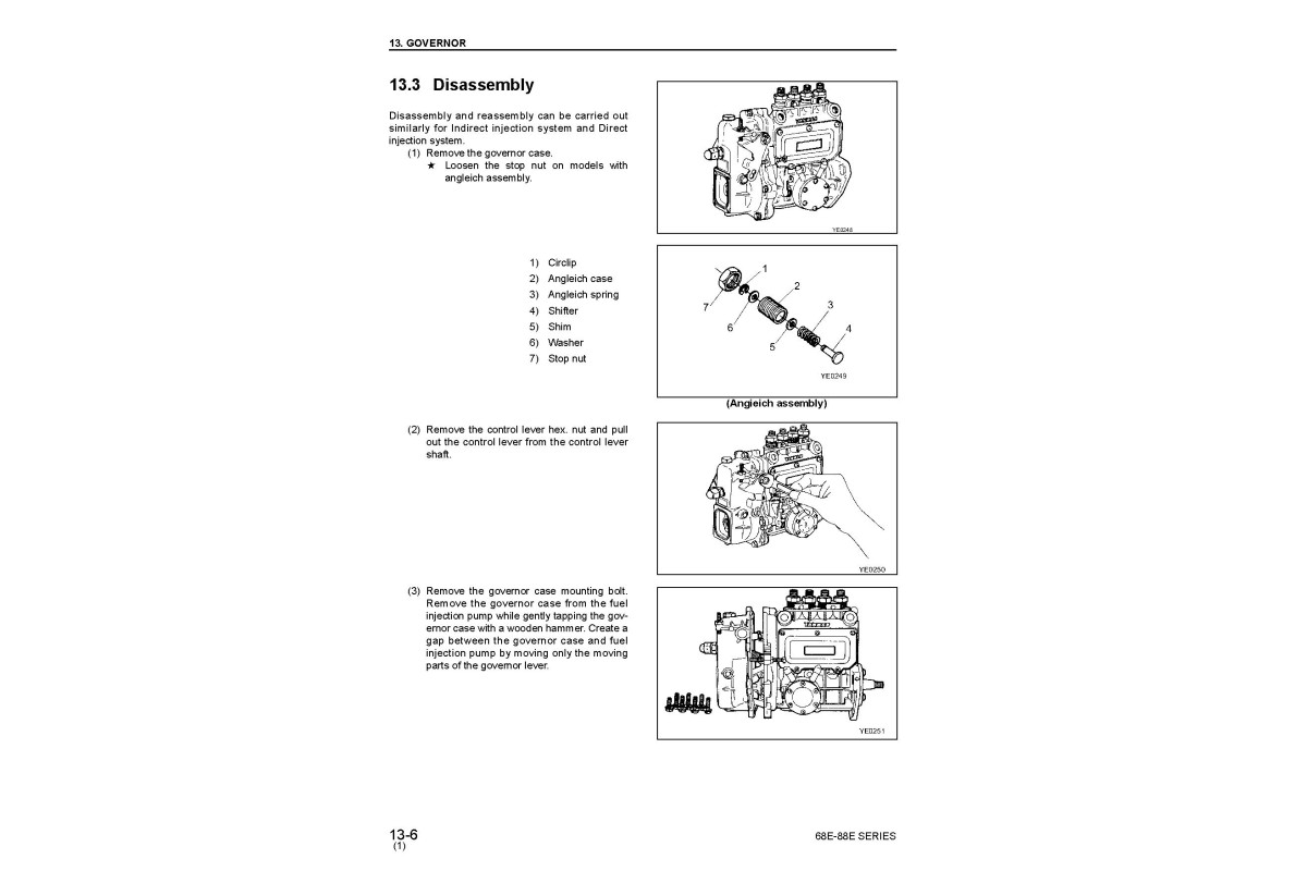 Komatsu 2D68E-3,3D68E-3,3D74E-3,3D78AE-3,3D82(A)E-3,3D84E-3,3D88E-3 ...